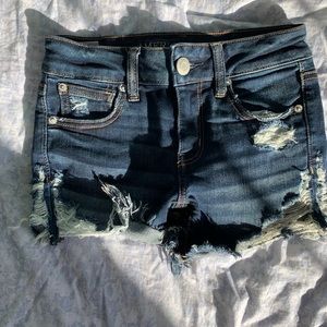 American eagle dark jean shorts